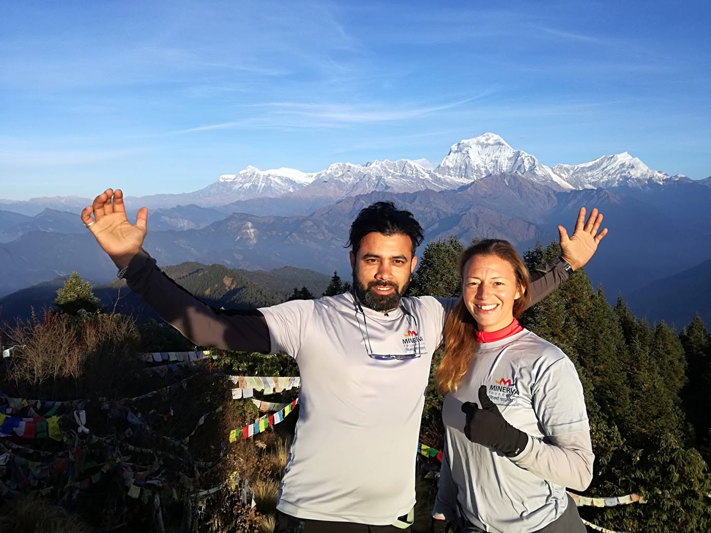 Volunteers in the Himalayan landscape
